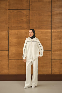 Robası Biyeli Takım Beyaz