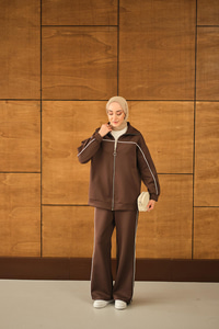 Robası Biyeli Takım Kahverengi