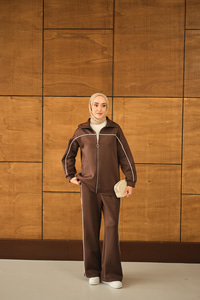 Robası Biyeli Takım Kahverengi