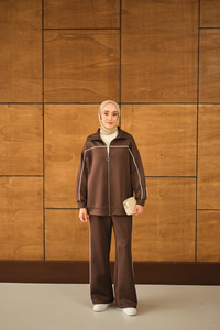 Robası Biyeli Takım Kahverengi