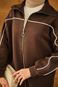 Robası Biyeli Takım Kahverengi