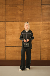 Robası Biyeli Takım Siyah