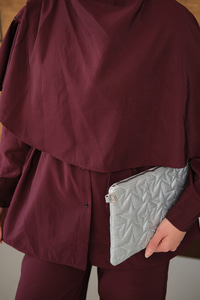 Şal Detay Bel Bağlamalı Gömlekli Takım Bordo