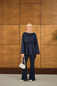 Şal Detay Takım Lacivert