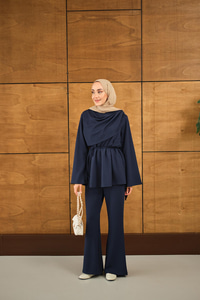 Şal Detay Takım Lacivert