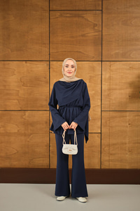 Şal Detay Takım Lacivert