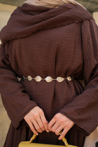 Şal Yaka Tensel Takım Kahverengi