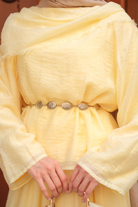 Şal Yaka Tensel Takım Sarı