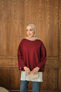 Salaş Düz Body Bordo