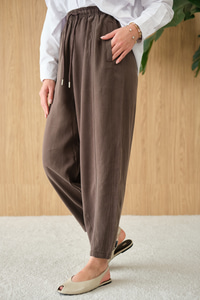 Şalvar Kesim Beli Ayarlanabilir Pantolon Kahverengi