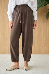 Şalvar Kesim Beli Ayarlanabilir Pantolon Kahverengi