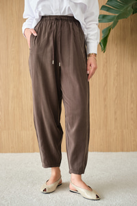 Şalvar Kesim Beli Ayarlanabilir Pantolon Kahverengi