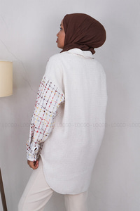 Uygun Fiyatlı SANEL GARNILI CEPLI GOMLEK BEYAZ | Loccomoda.com 