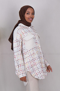 Uygun Fiyatlı SANEL GARNILI CEPLI GOMLEK BEYAZ | Loccomoda.com 