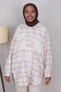 Uygun Fiyatlı SANEL GARNILI CEPLI GOMLEK BEYAZ | Loccomoda.com 
