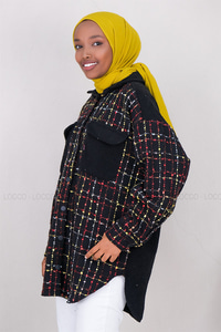 Uygun Fiyatlı SANEL GARNILI CEPLI GOMLEK SIYAH | Loccomoda.com 