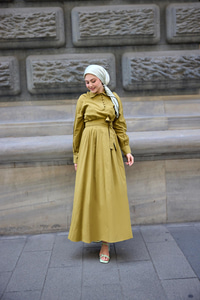 Sea Elbise Yağ Yeşil