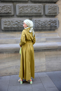 Sea Elbise Yağ Yeşil