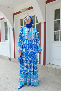 Seçil Model Elbise Mavi