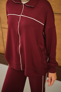 Şerit Detay Takım Bordo