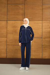 Şerit Detay Takım Lacivert