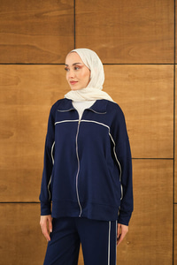 Şerit Detay Takım Lacivert