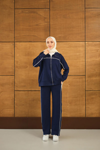 Şerit Detay Takım Lacivert