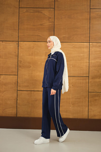 Şerit Detay Takım Lacivert