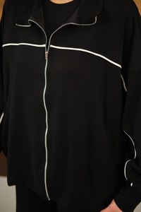 Şerit Detay Takım Siyah