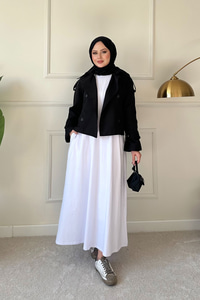 Sıfır Kol Elbise İçlik Ekru