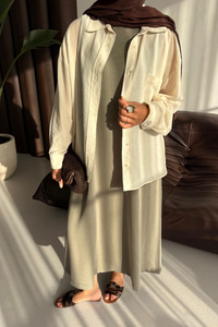 Sıfır Kol Elbise Küf Yeşil