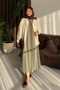 Sıfır Kol Elbise Küf Yeşil