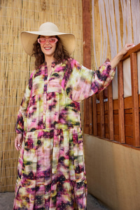 Sim Detay Elbise Mor