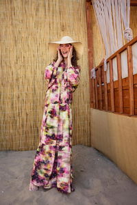 Sim Detay Elbise Mor