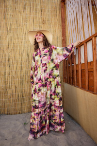 Sim Detay Elbise Mor