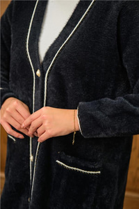 Sim Detay Hırka Siyah