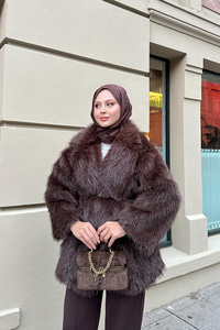 Sim Detay Kemerli Kaban Acı Kahve