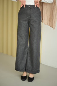 Sim Detay Yüksek Bel Pantolon Füme