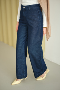 Sim Detay Yüksek Bel Pantolon Lacivert