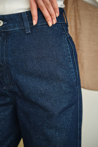 Sim Detay Yüksek Bel Pantolon Lacivert