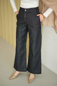 Sim Detay Yüksek Bel Pantolon Siyah