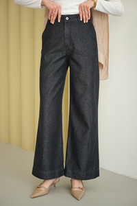 Sim Detay Yüksek Bel Pantolon Siyah