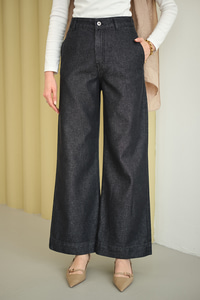 Sim Detay Yüksek Bel Pantolon Siyah