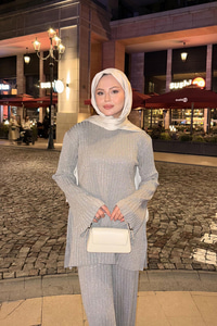 Simli İkili Takım Gri