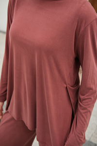 Sırt Dikiş Detay Beli Lastikli Takım Somon