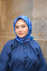 Soft Eşarp  Saks Mavi