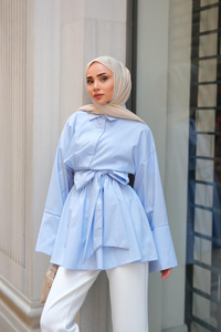 Strıped Çizgili Gömlek Mavi