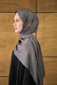 Su Yolu Desen Jakar Şal Antrasit