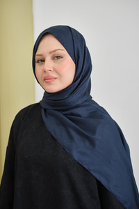 Su Yolu Desen Jakar Şal Lacivert