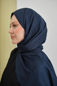 Su Yolu Desen Jakar Şal Lacivert